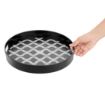 Picture of Olympia Kristallon Polycarbonate Round Non Slip Tray with Handles 300mm - DP664