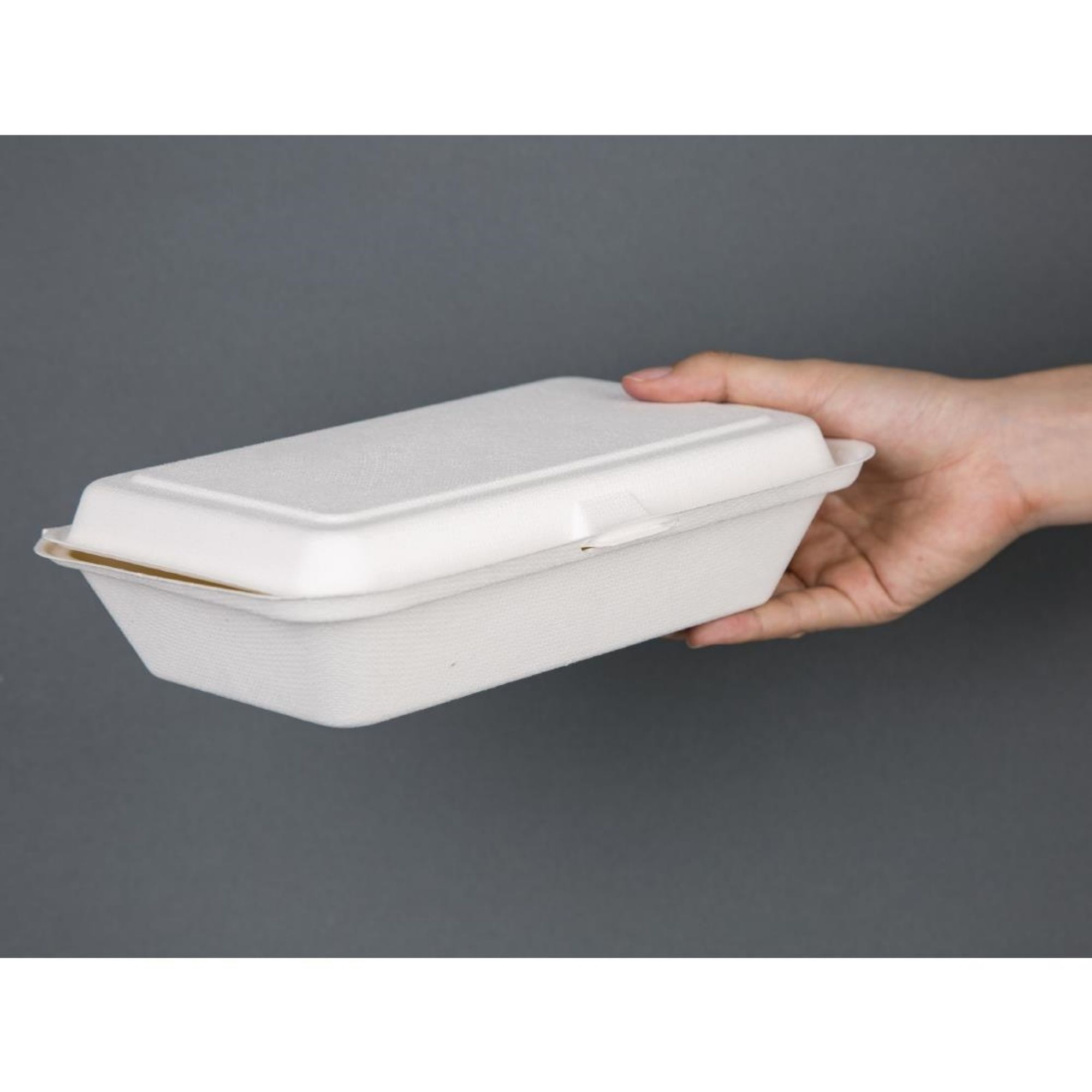 Picture of Fiesta Compostable Bagasse Hinged Food Containers 248mm