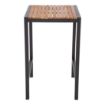 Picture of Bolero Square Steel and Acacia Bar Table 600mm - DS155