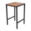 Picture of Bolero Square Steel and Acacia Bar Table 600mm - DS155