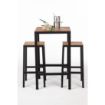 Picture of Bolero Square Steel and Acacia Bar Table 600mm - DS155