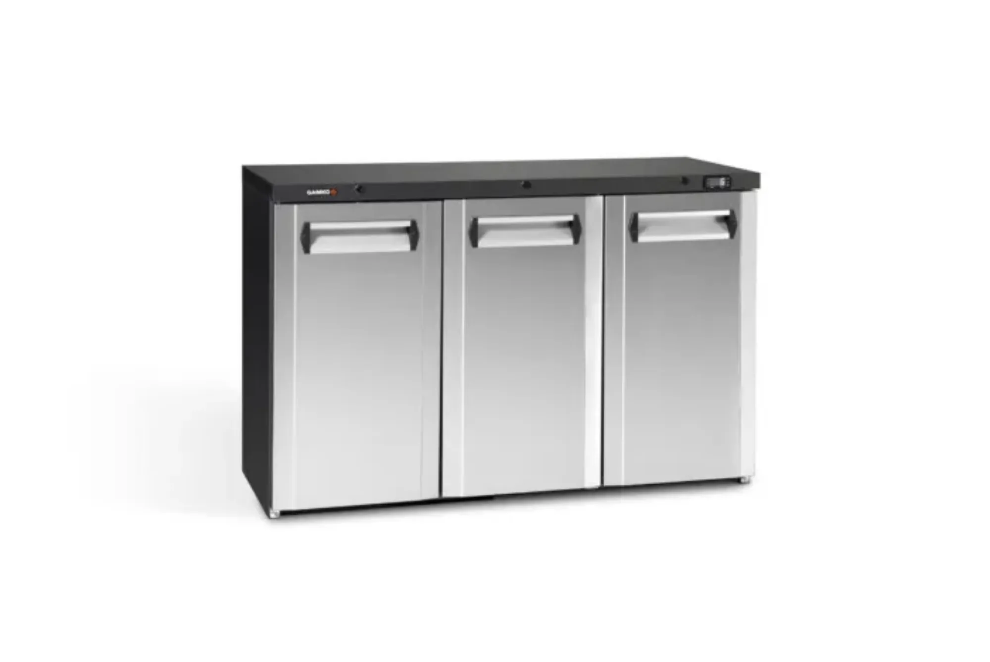 Picture of Gamko Maxiglass MG3/315CS Hinged Triple Door Undercounter Stainless Steel Front Bottle Cooler 315 Litres - MG3-315CS