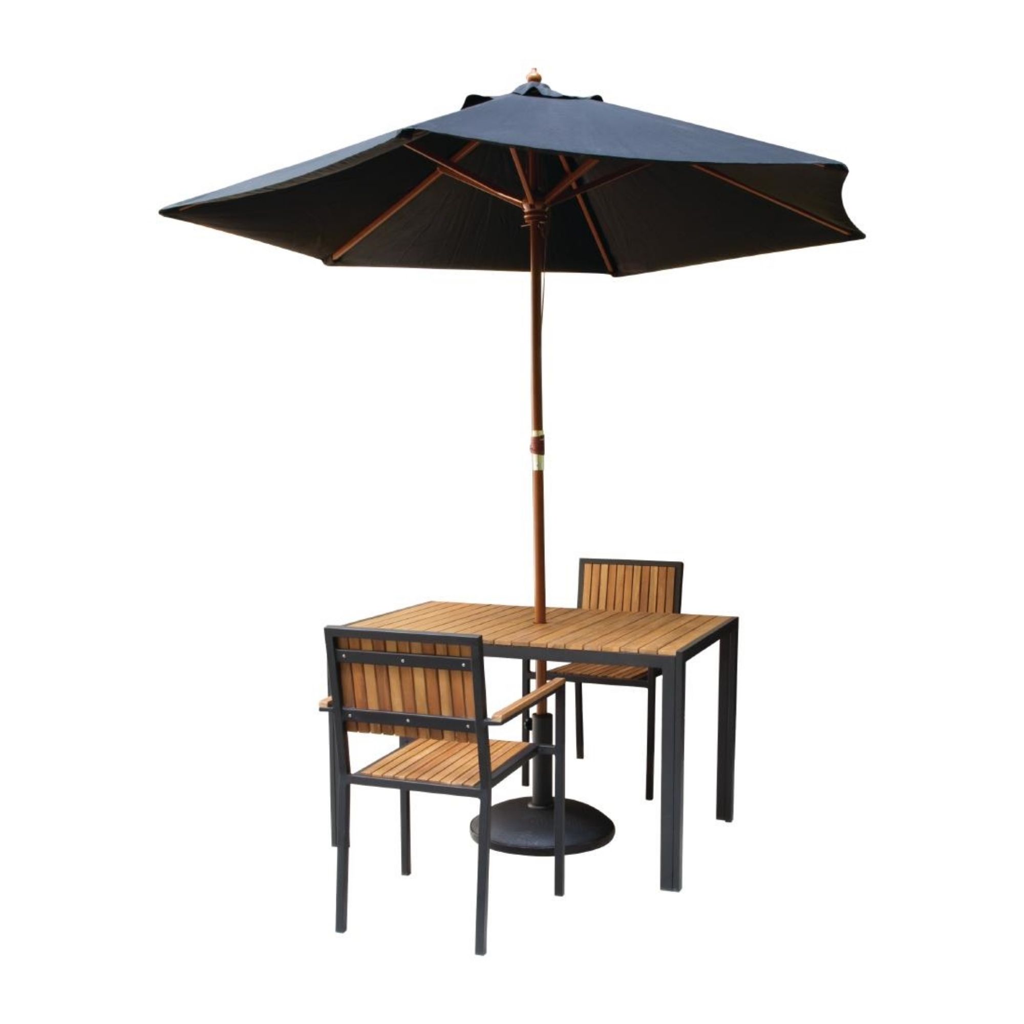 Picture of Bolero Acacia Wood and Steel Rectangular Table 1200mm