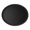 Picture of Cambro Camtread Large Fibreglass Oval Non-Slip Tray Black 600mm - DM783