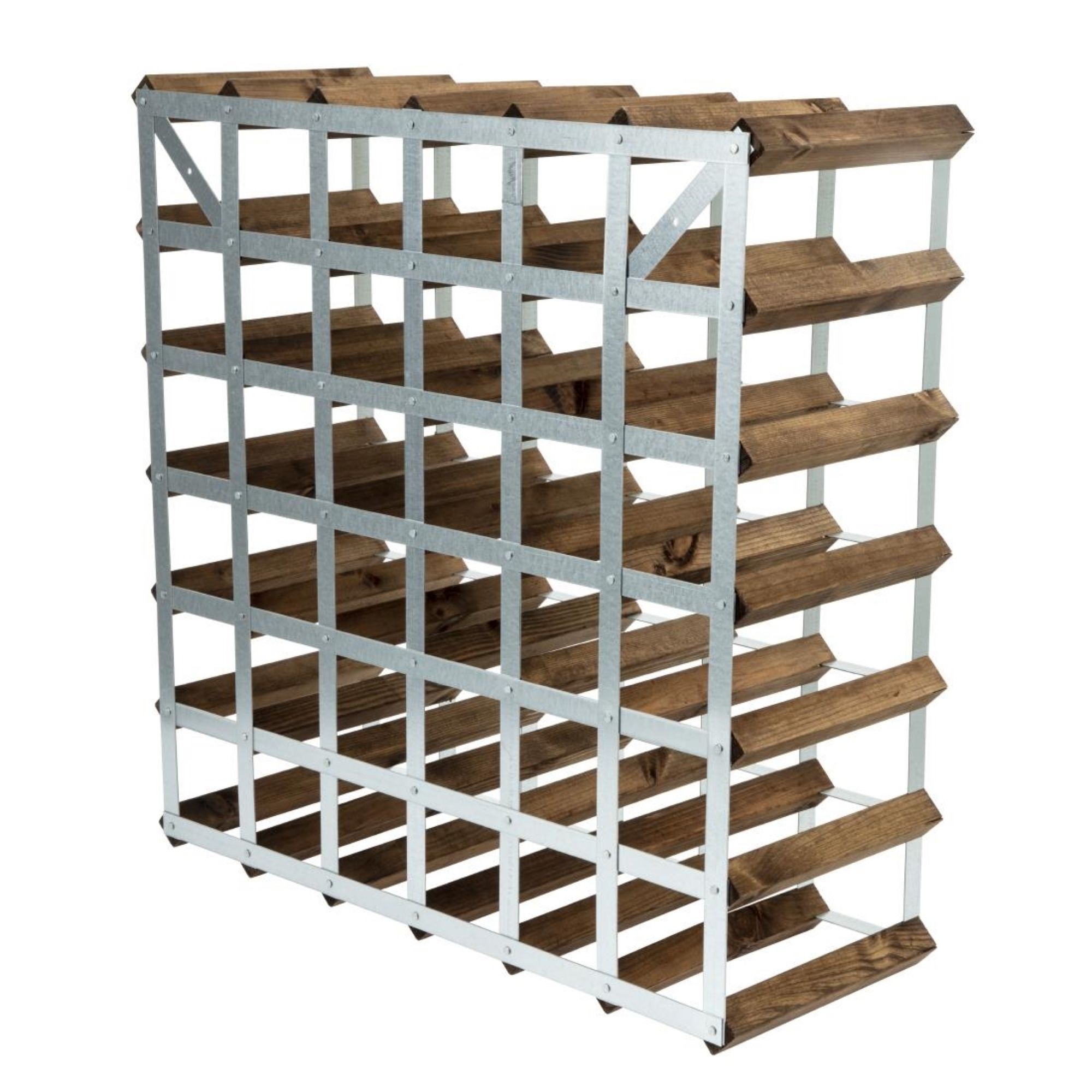 Picture of Wine Rack Dark Wood 42 Bottle