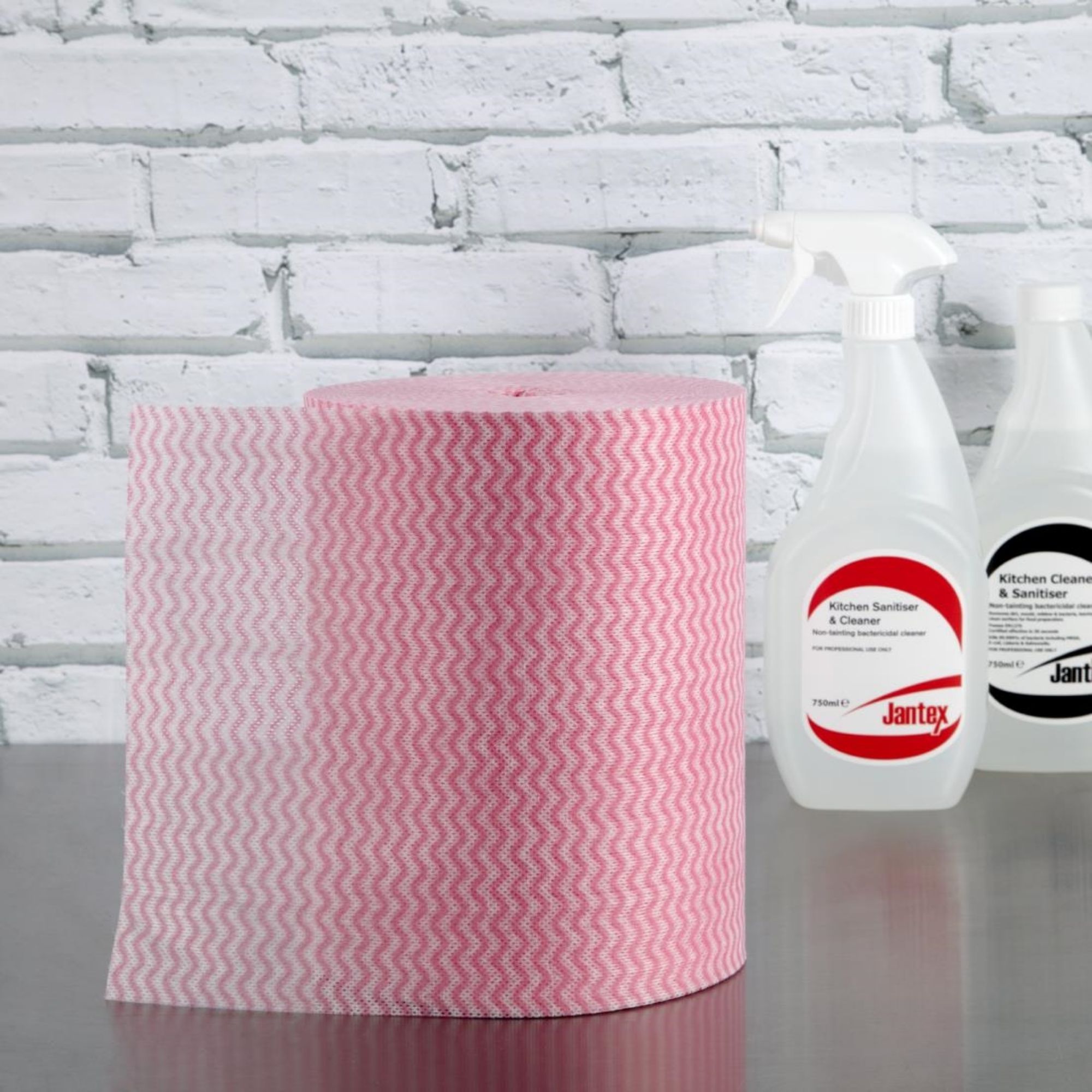 Picture of Robert Scott All-Purpose Antibacterial Cleaning Cloths Red (Pack of 200)