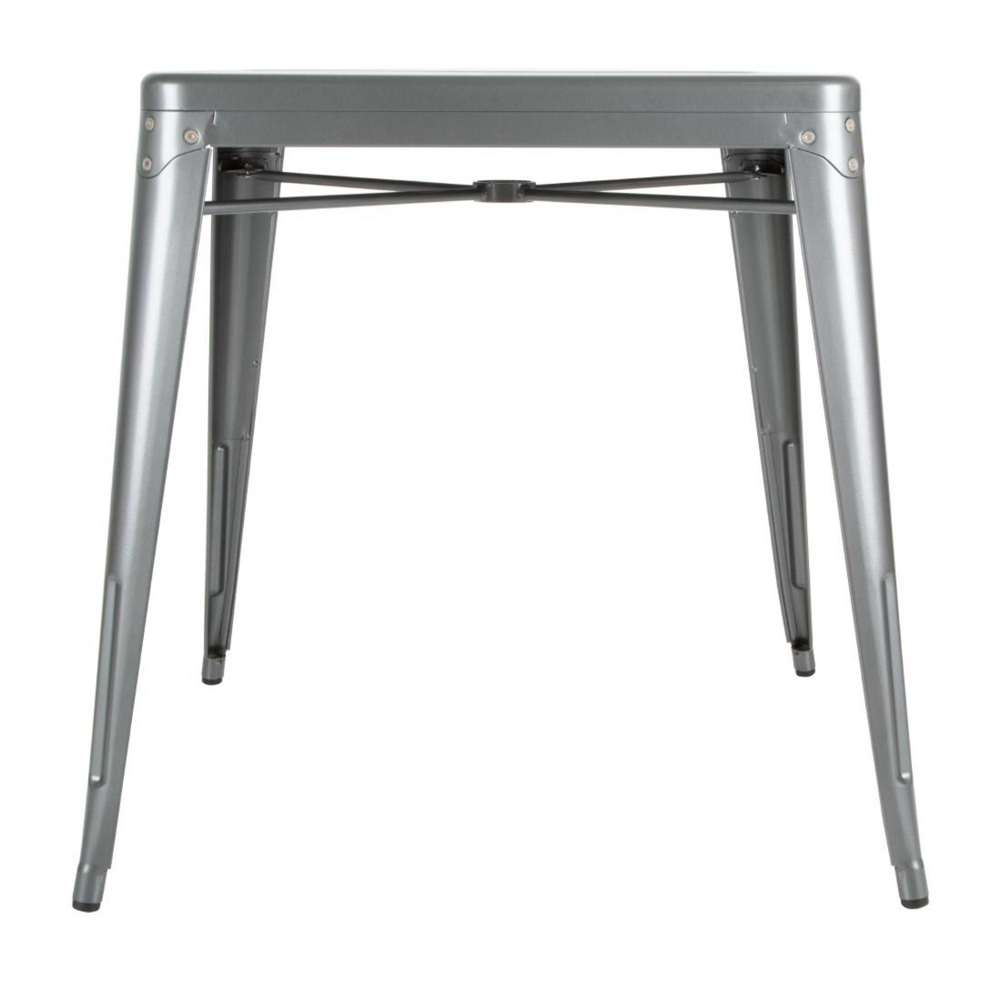 Picture of Bolero Bistro Square Steel Table Gun Metal 668mm