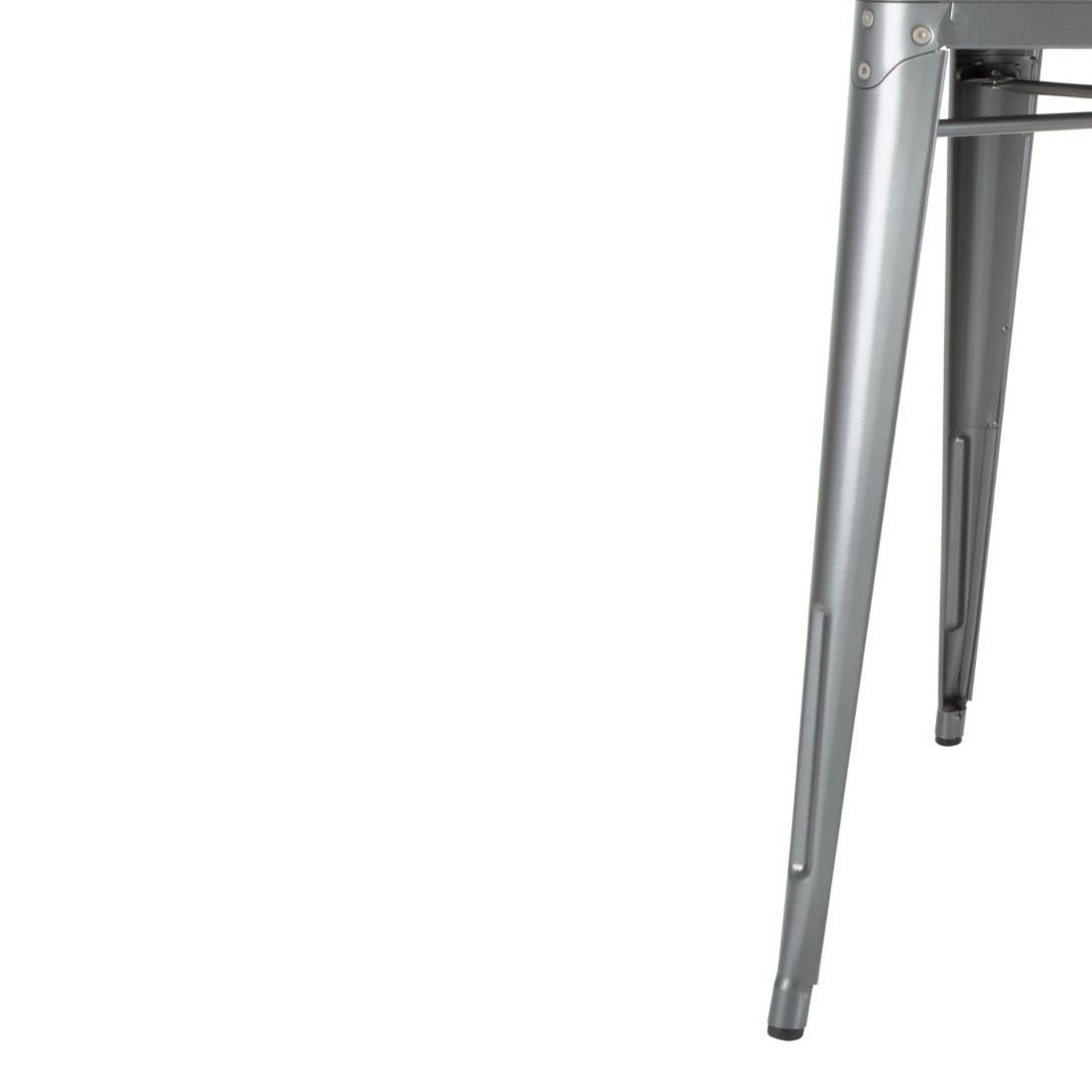 Picture of Bolero Bistro Square Steel Table Gun Metal 668mm