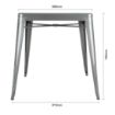 Picture of Bolero Bistro Square Steel Table Gun Metal 668mm - DM904