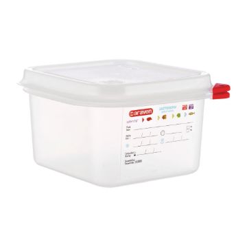 Picture of Araven Polypropylene 1/6 Gastronorm Food Storage Containers 1.7Ltr (Pack of 4)