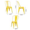 Picture of Bolero Bistro Steel Side Chairs Yellow (Pack of 4) - DK292