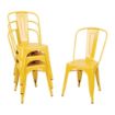 Picture of Bolero Bistro Steel Side Chairs Yellow (Pack of 4) - DK292