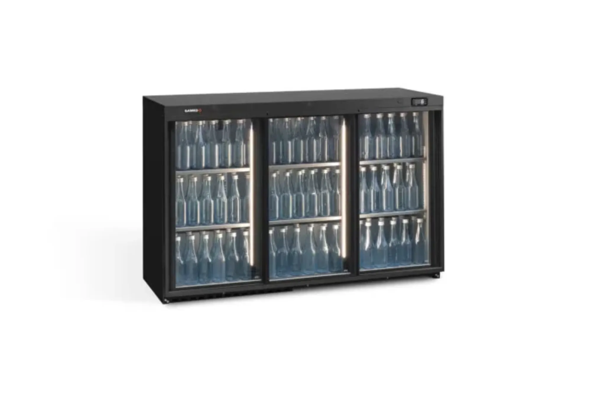 Picture of Gamko Maxiglass MG3/315SD Sliding Triple Glass Door Undercounter Bottle Cooler 315 Litres - MG3-315SD