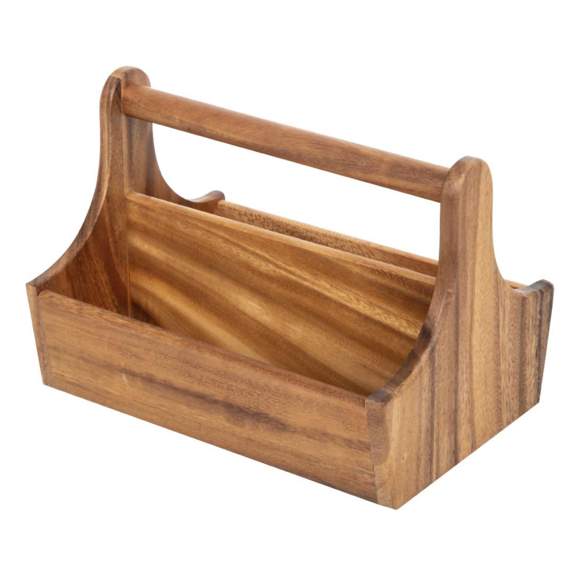 Picture of T&G Woodware Acacia Wood Condiment Basket with Handle