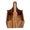 Picture of T&G Woodware Acacia Wood Condiment Basket with Handle - DL148