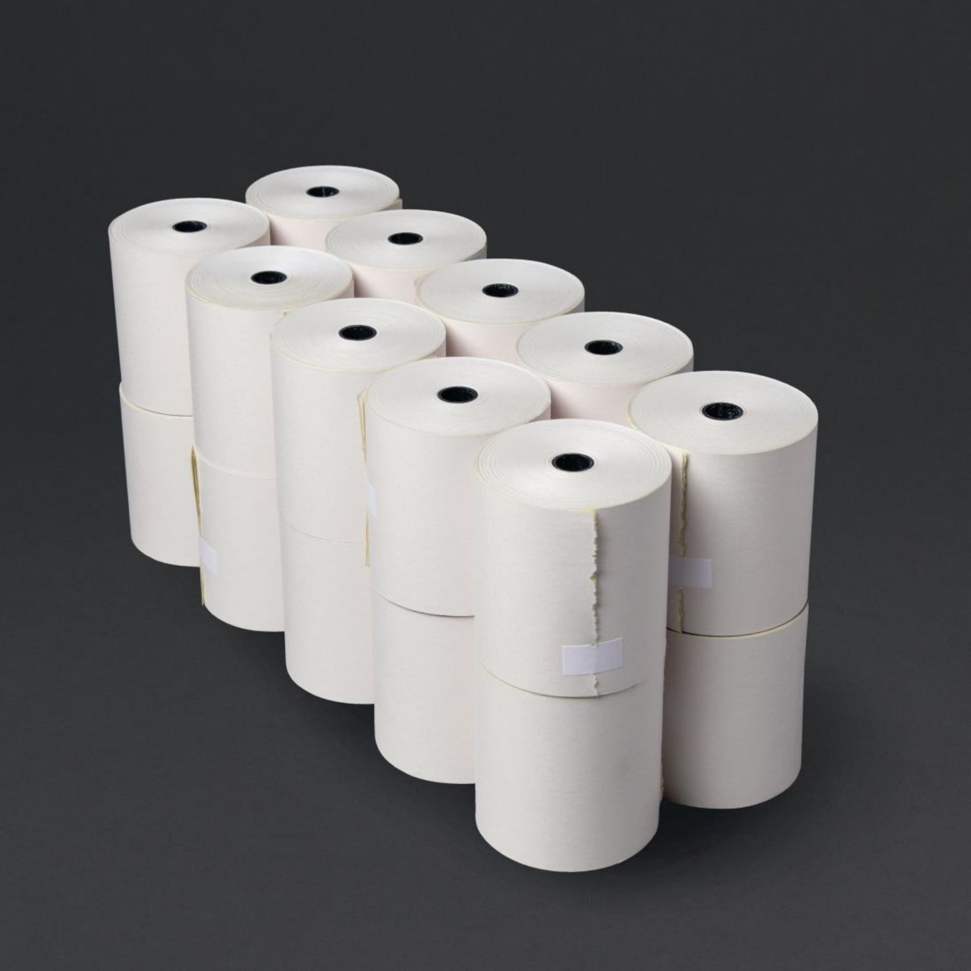 Picture of Olympia Non-Thermal 2ply White and Yellow Till Roll 76 x 70mm (Pack of 20) - DK596