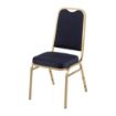 Picture of Bolero Square Back Banquet Chairs Blue & Gold (Pack of 4) - DL015