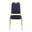 Picture of Bolero Square Back Banquet Chairs Blue & Gold (Pack of 4) - DL015