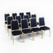 Picture of Bolero Square Back Banquet Chairs Blue & Gold (Pack of 4) - DL015