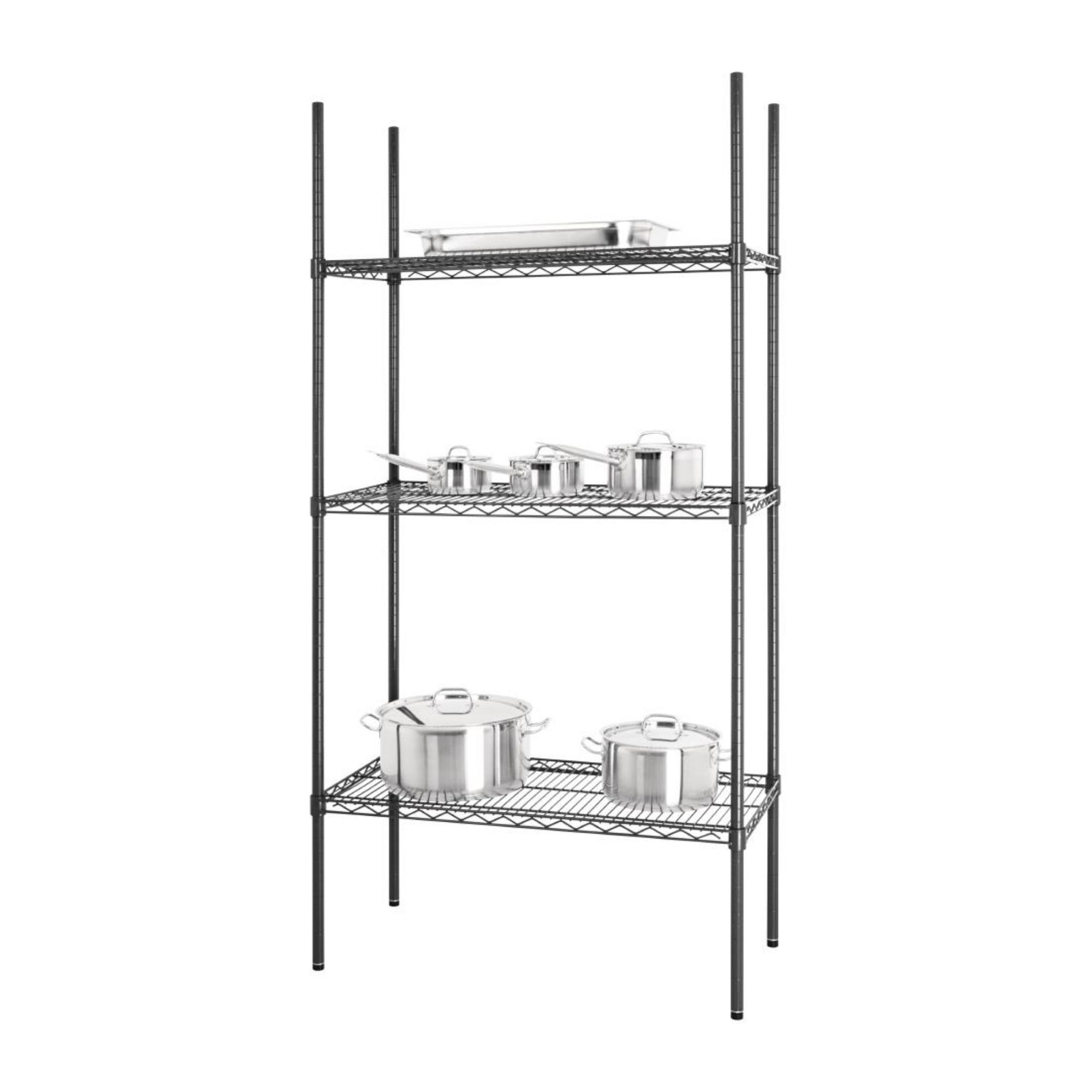 Picture of Nisbets Essentials 3 Tier Coated Shelving Unit 1820 x 915 x 457mm
