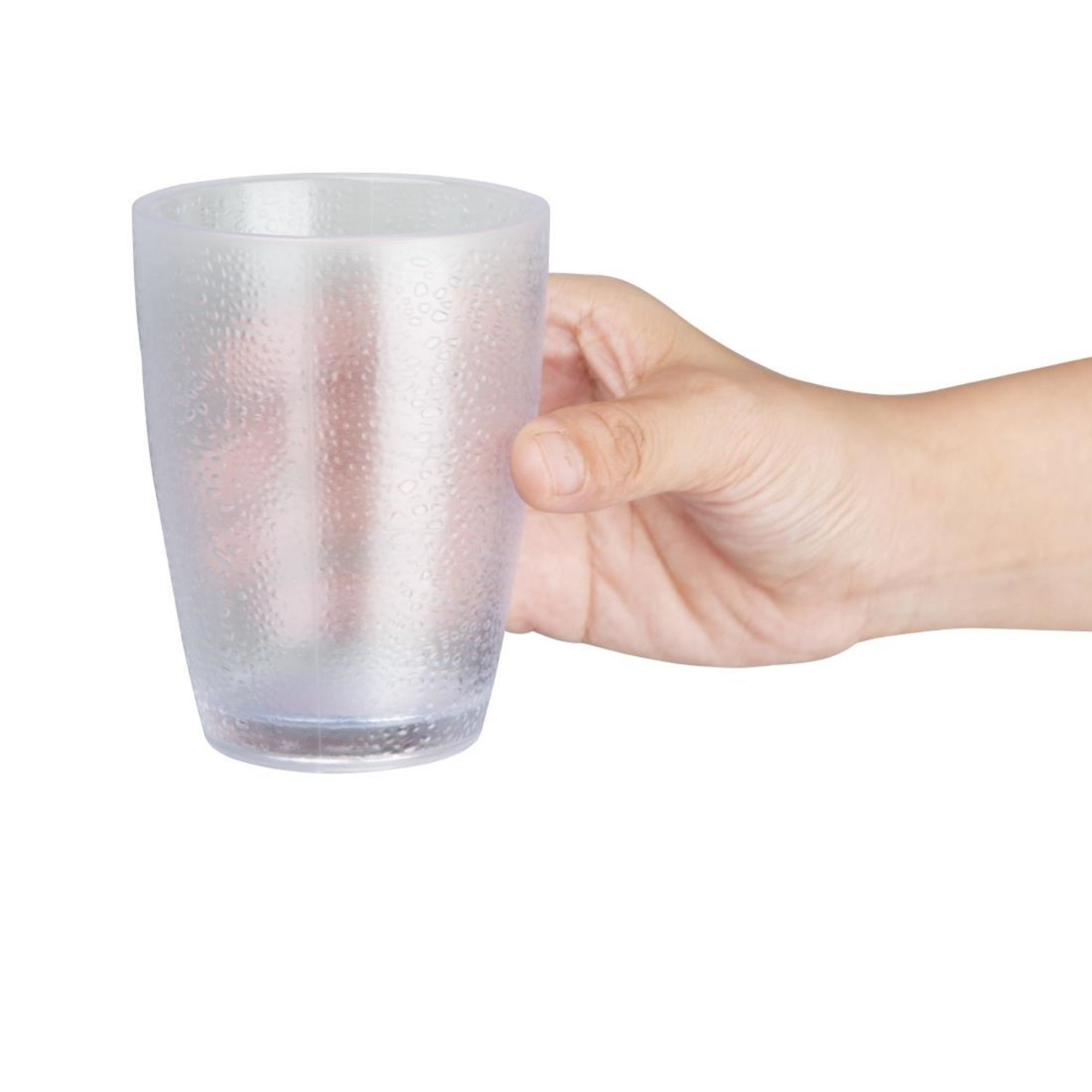 Picture of Olympia Kristallon Polycarbonate Tumbler Pebbled Clear 275ml (Pack of 6)