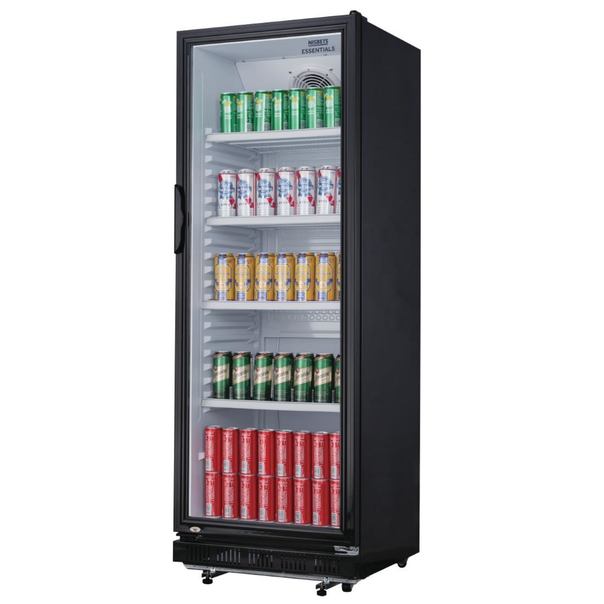 Picture of Nisbets Essentials Upright Display Cooler Black - 346Ltr