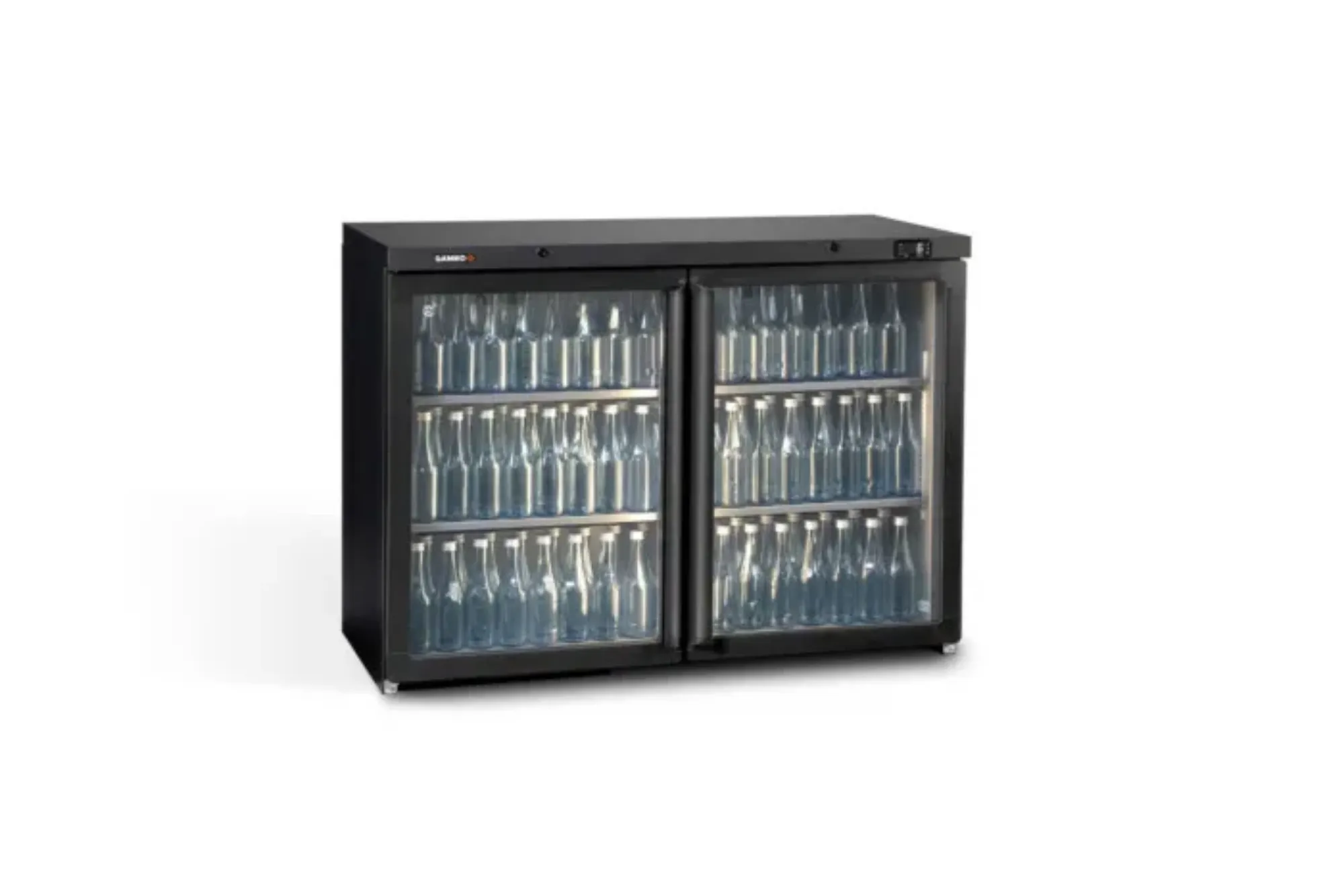Picture of Gamko Maxiglass MG3/275G Hinged Double Glass Door Undercounter Bottle Cooler 275 Litres - MG3-275G