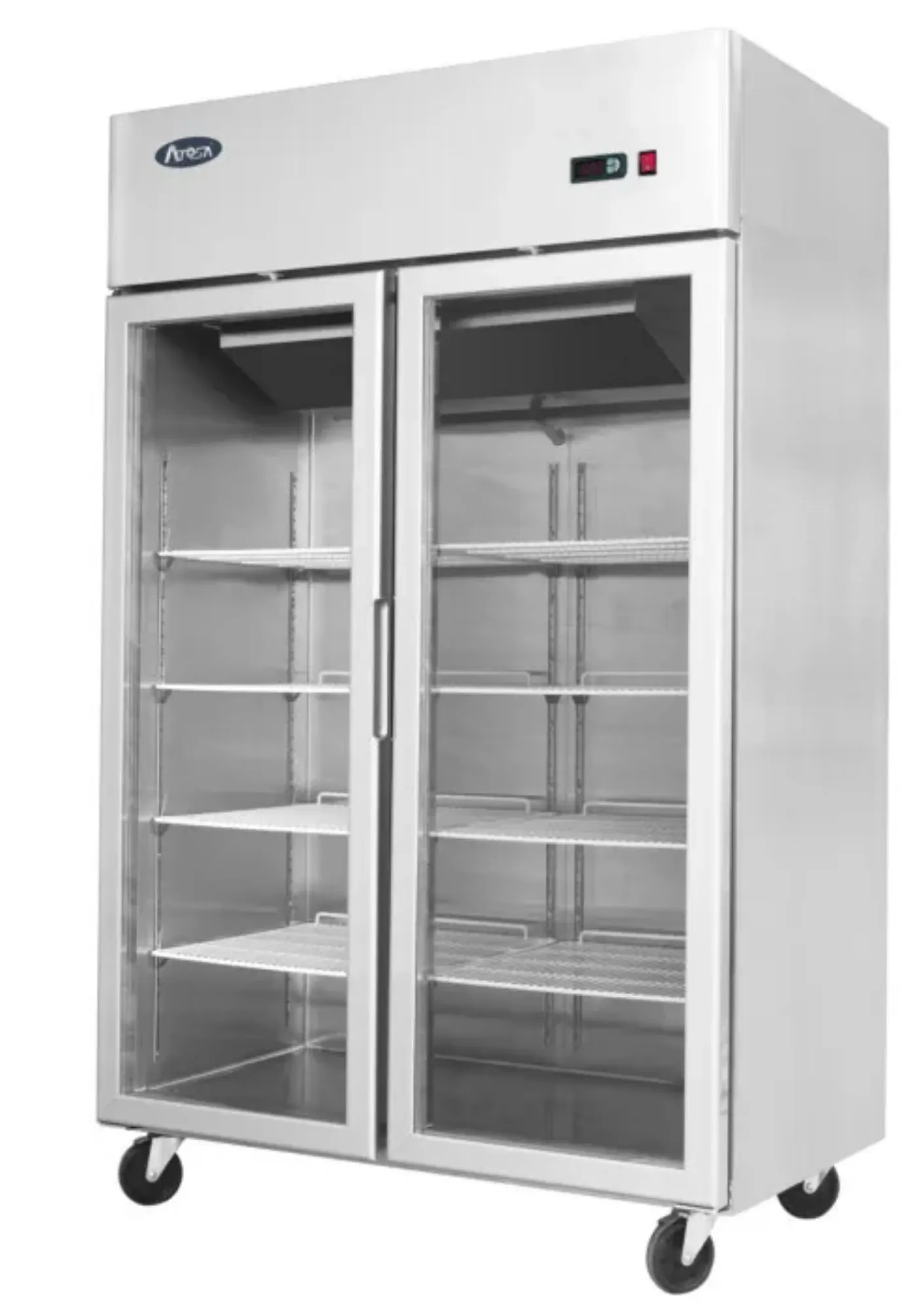 Picture of Atosa YCF9408GR Slimline Double Glass Door Upright Freezer 900ltrs - YCF9408GR