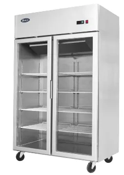 Picture of Atosa YCF9408GR Slimline Double Glass Door Upright Freezer 900ltrs