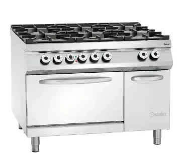 Picture of Bartscher Gas stove, 6BRs,el. oven,2/1GN NS