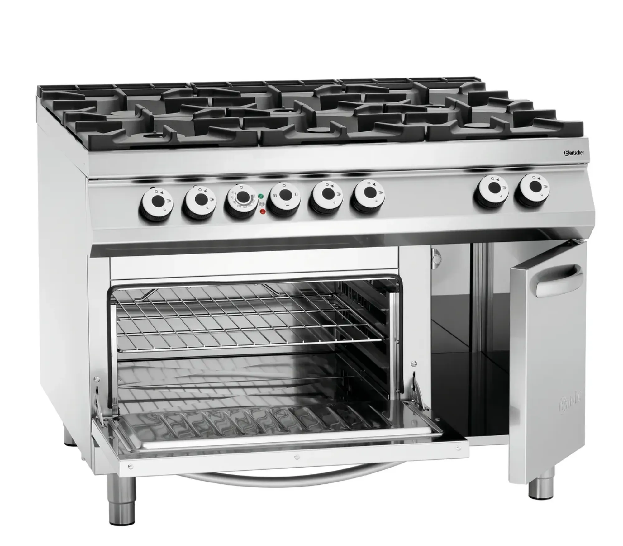 Picture of Bartscher Gas stove, 6BRs,el. oven,2/1GN NS