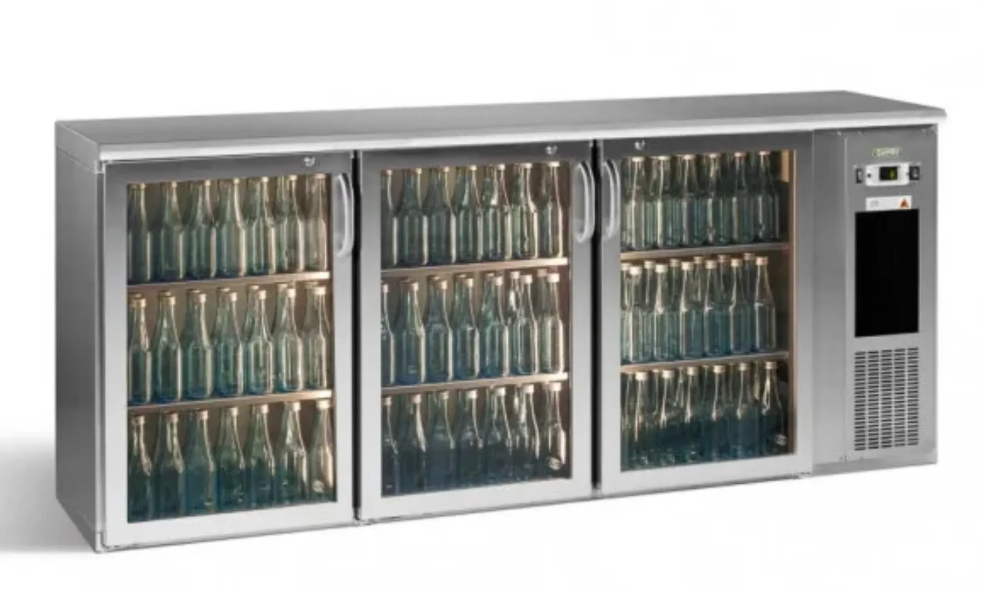 Picture of Gamko E3/222GMUCS84 3 x Glass Door Under Counter Bottle Cooler 537 Litres - E3-222GMUCS84