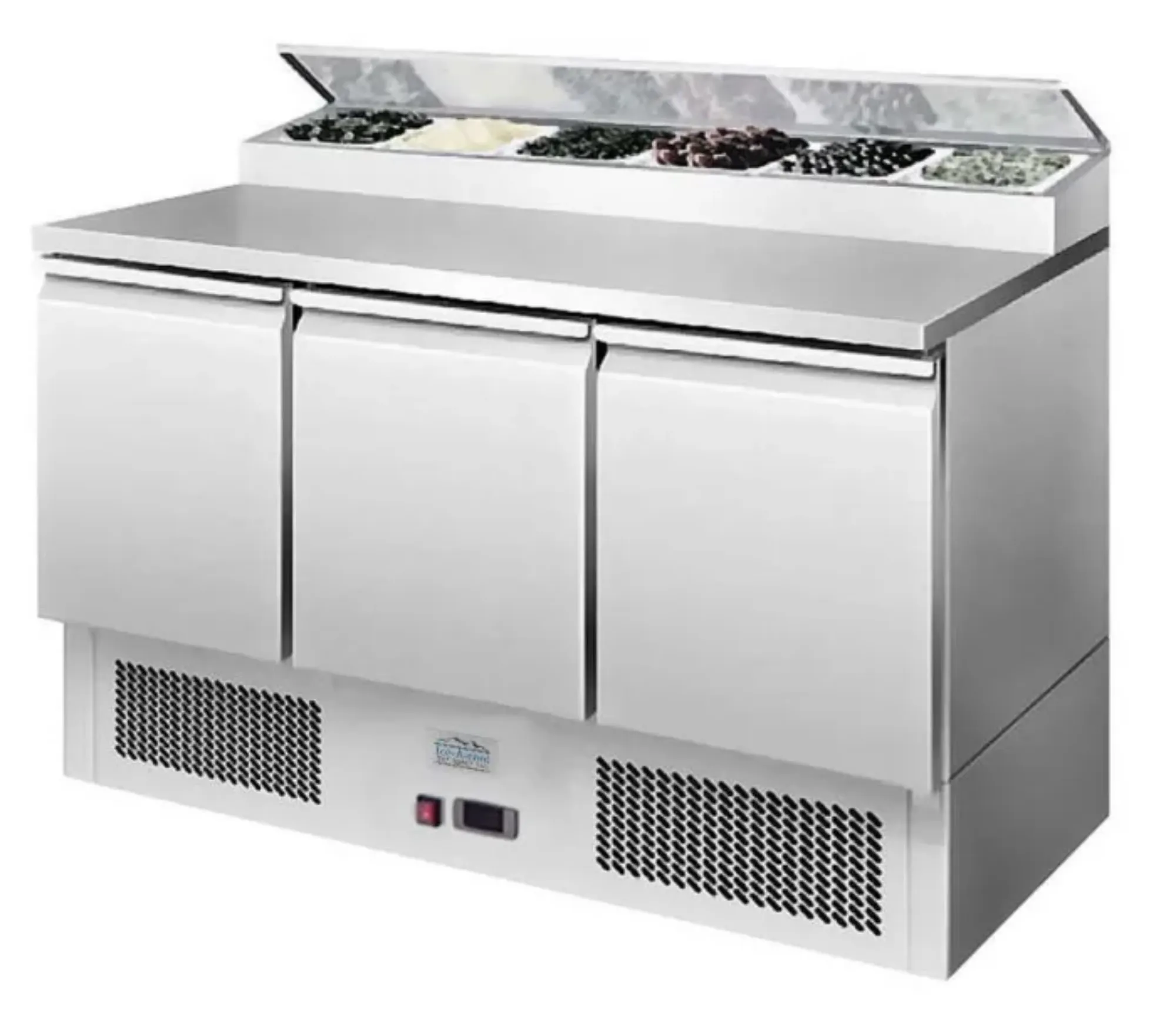 Picture of Ice-A-Cool ICE3853GR 3 Door Refrigerated Saladette Prep Counter 380 Litres - ICE3853GR