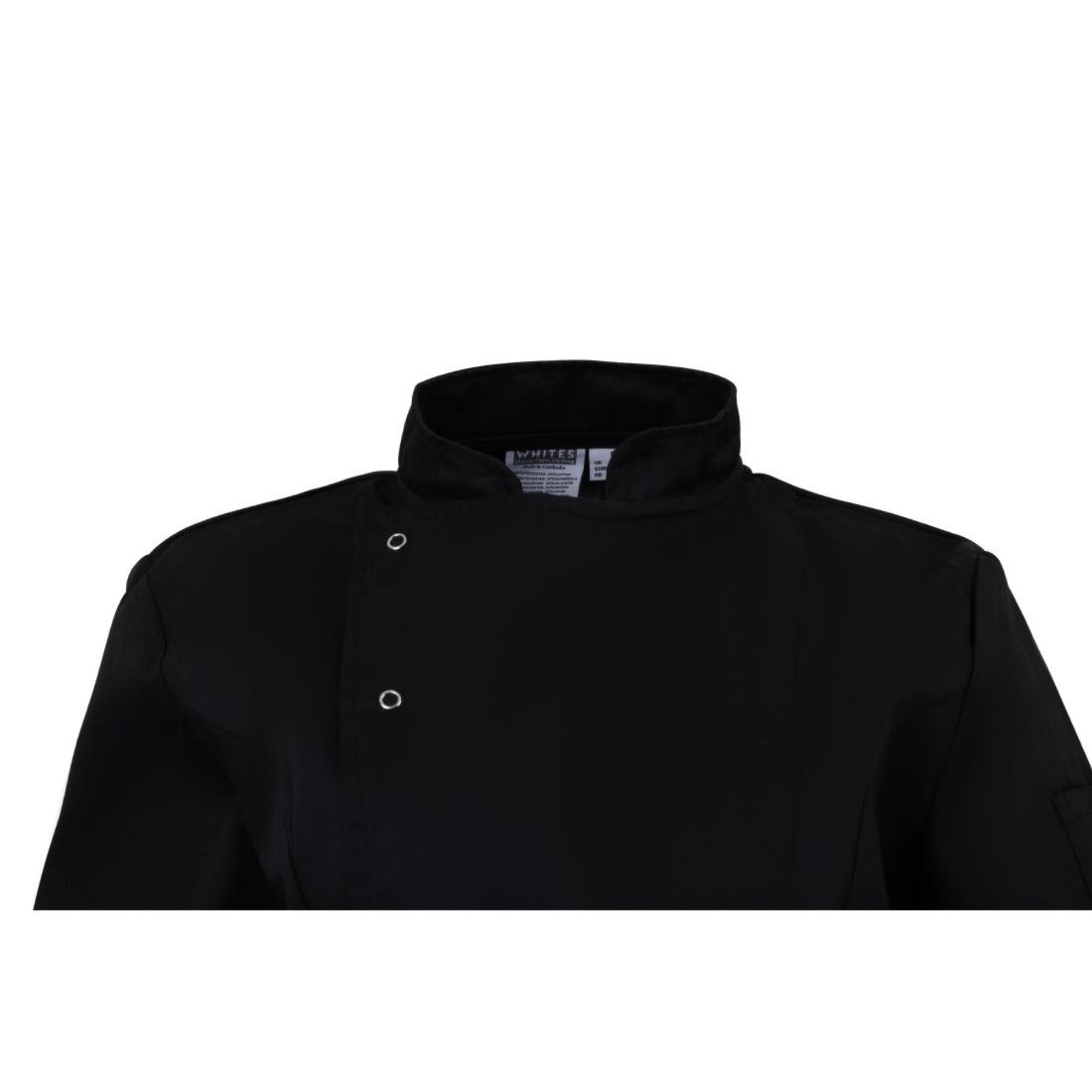 Picture of Whites Ladies Fitted Chef Jacket Black Size XS