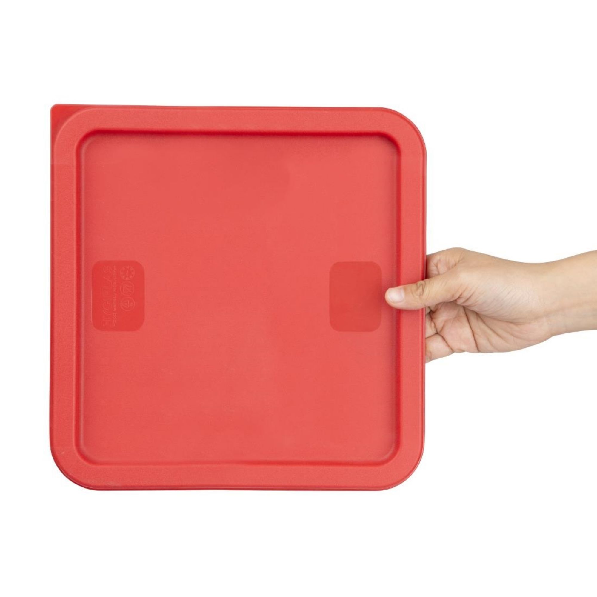 Picture of Hygiplas Square Food Storage Container Lid Red Large