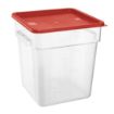Picture of Hygiplas Square Food Storage Container Lid Red Large - HY409