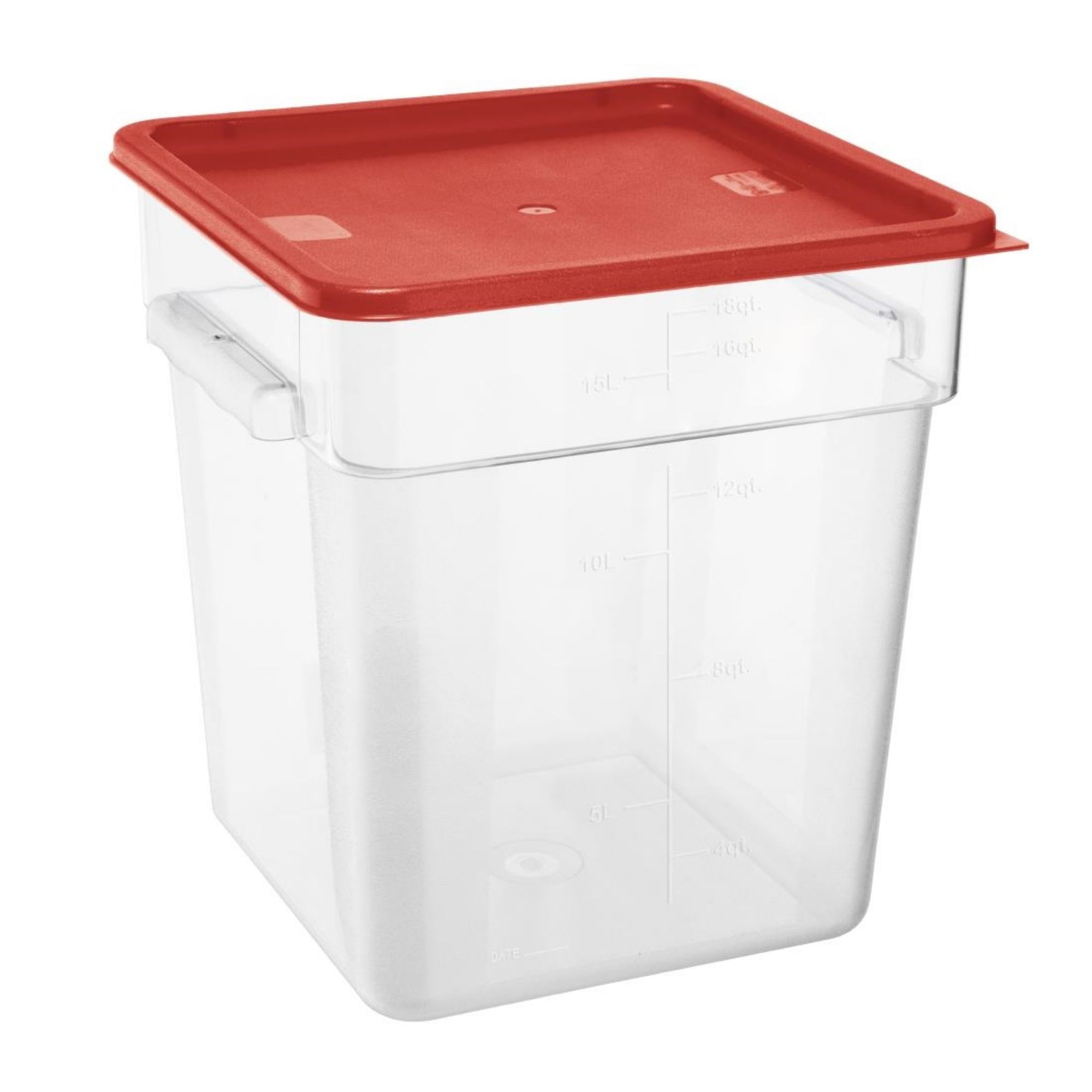 Picture of Hygiplas Square Food Storage Container Lid Red Large