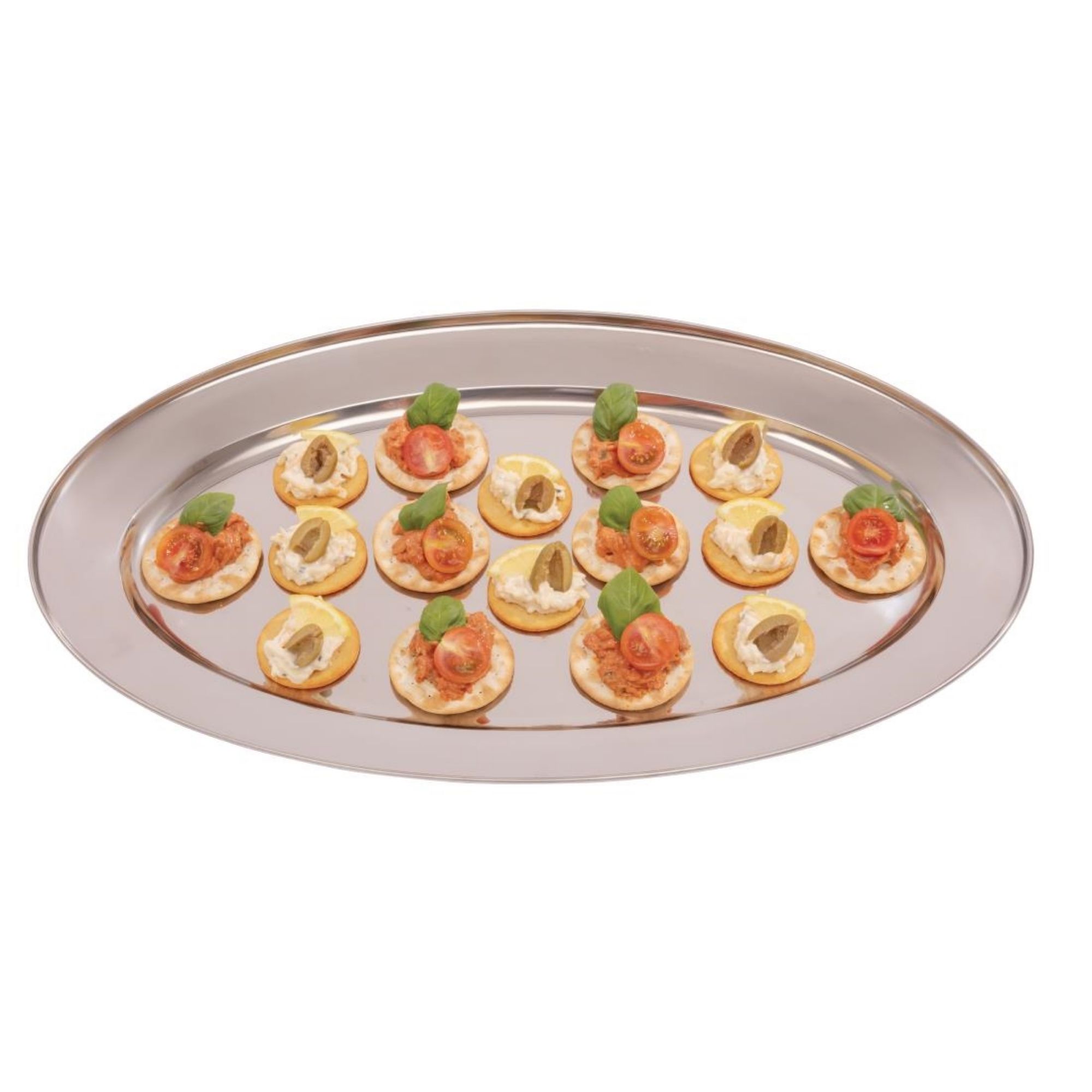 Picture of Olympia Stainless Steel Oval Serving Tray 550mm