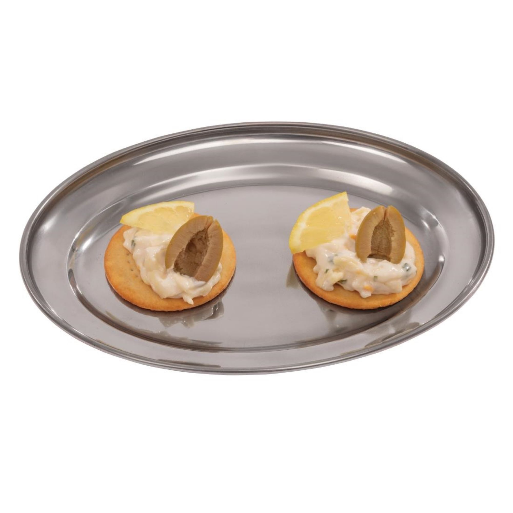 Picture of Olympia Stainless Steel Oval Serving Tray 200mm