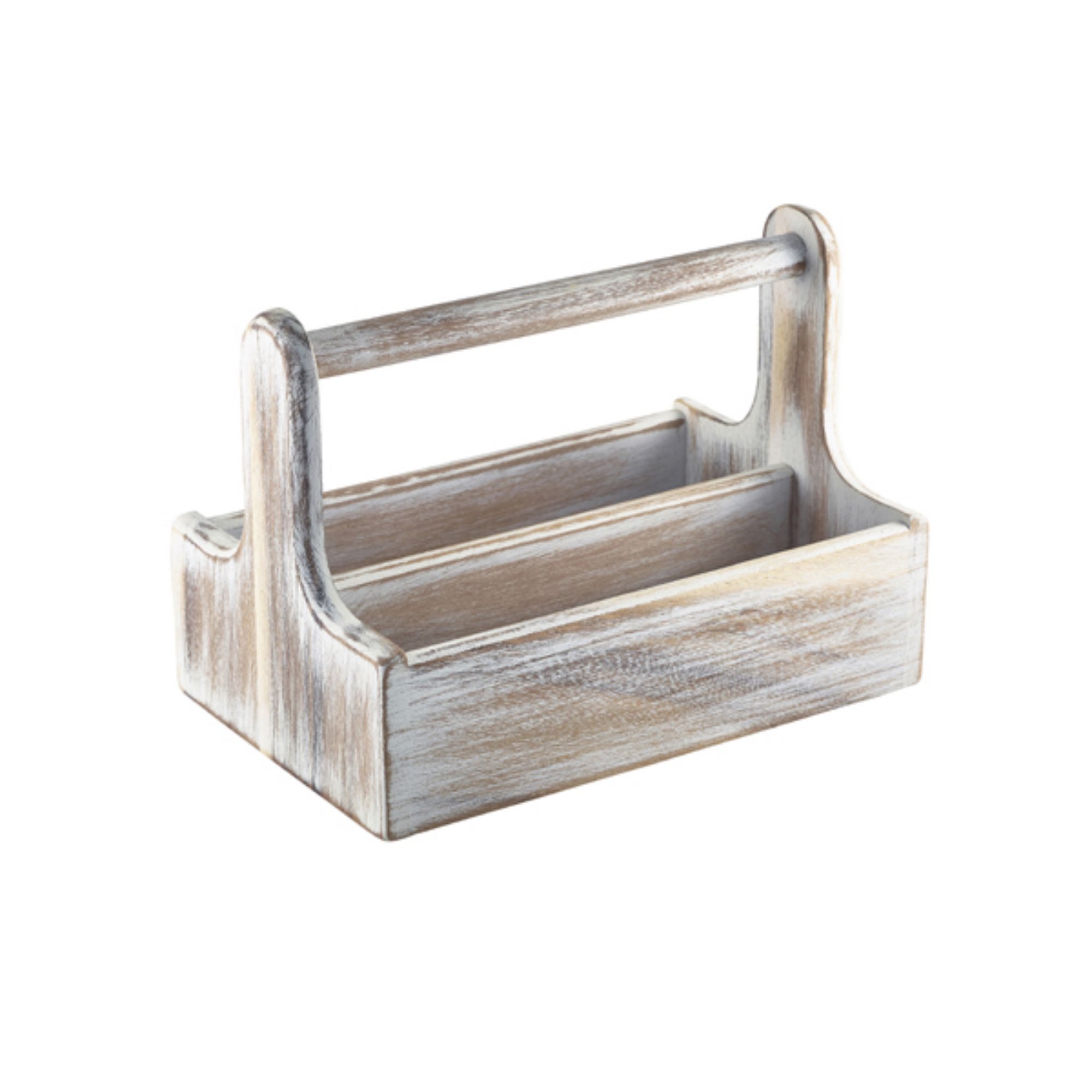 Picture of White Wooden Table Caddy - DWTCW