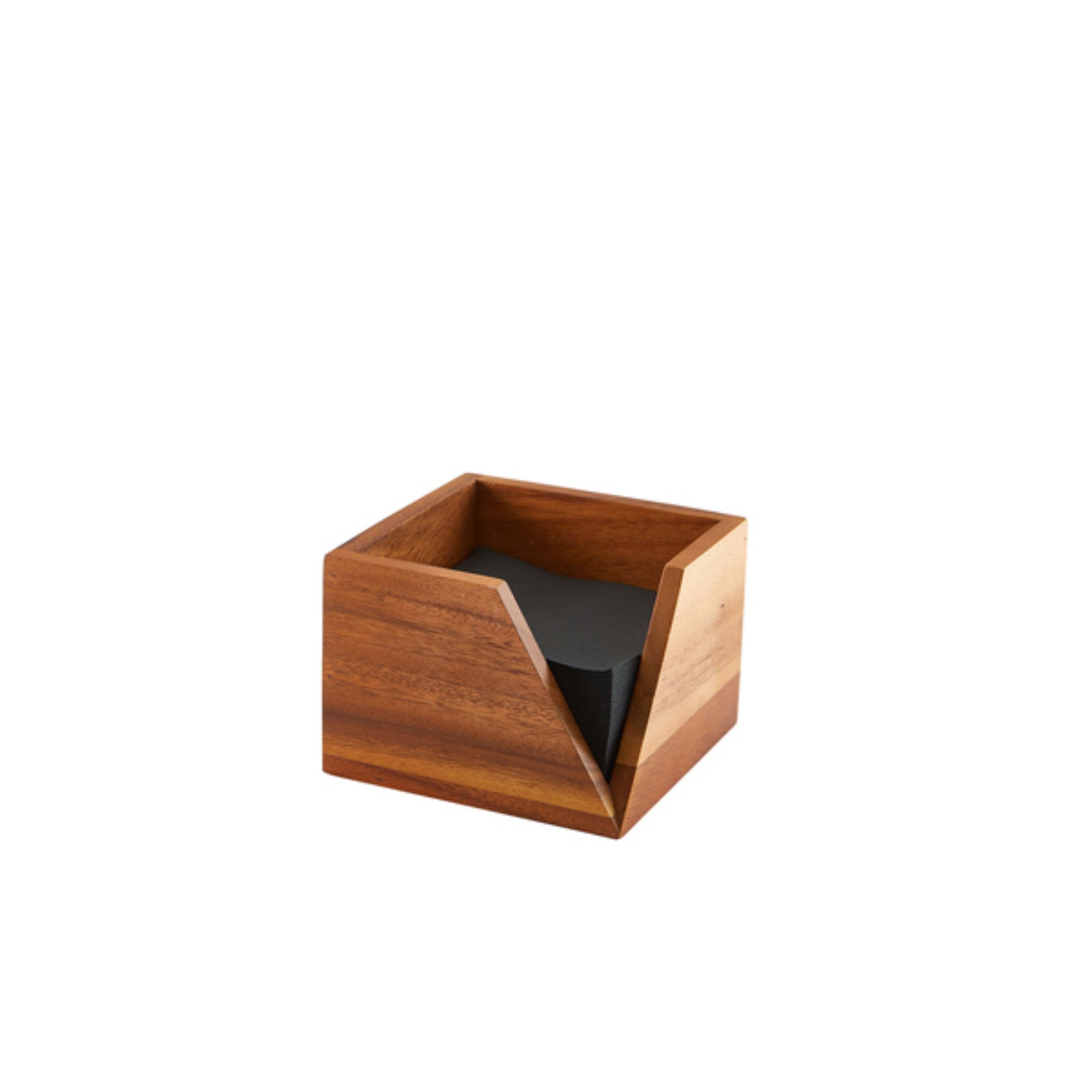 Picture of GenWare Acacia Wood Serviette Holder 14 x 10cm - WDSH14