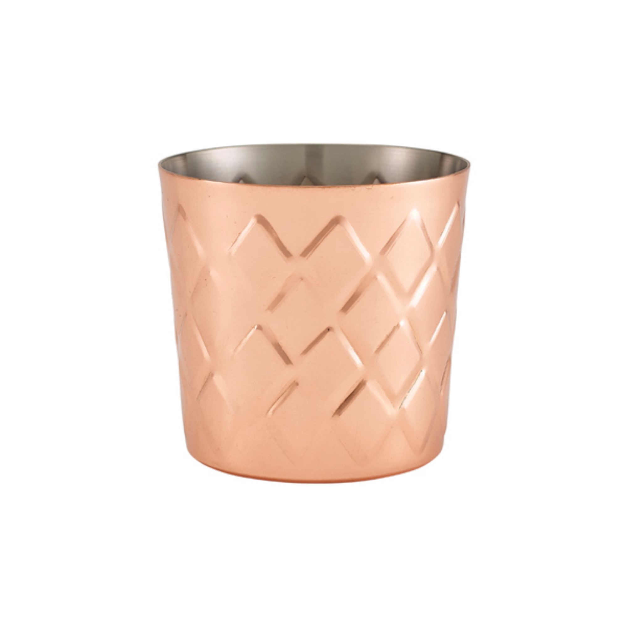 Picture of Diamond Pattern Copper Plated Serving Cup 8.5 x 8.5cm - SVD8C