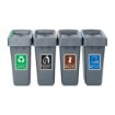 Picture of Jantex Simpler Recycling Slim Bin Bundle Grey 4x 60Ltr - SA829