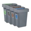 Picture of Jantex Simpler Recycling Slim Bin Bundle Grey 4x 60Ltr - SA829