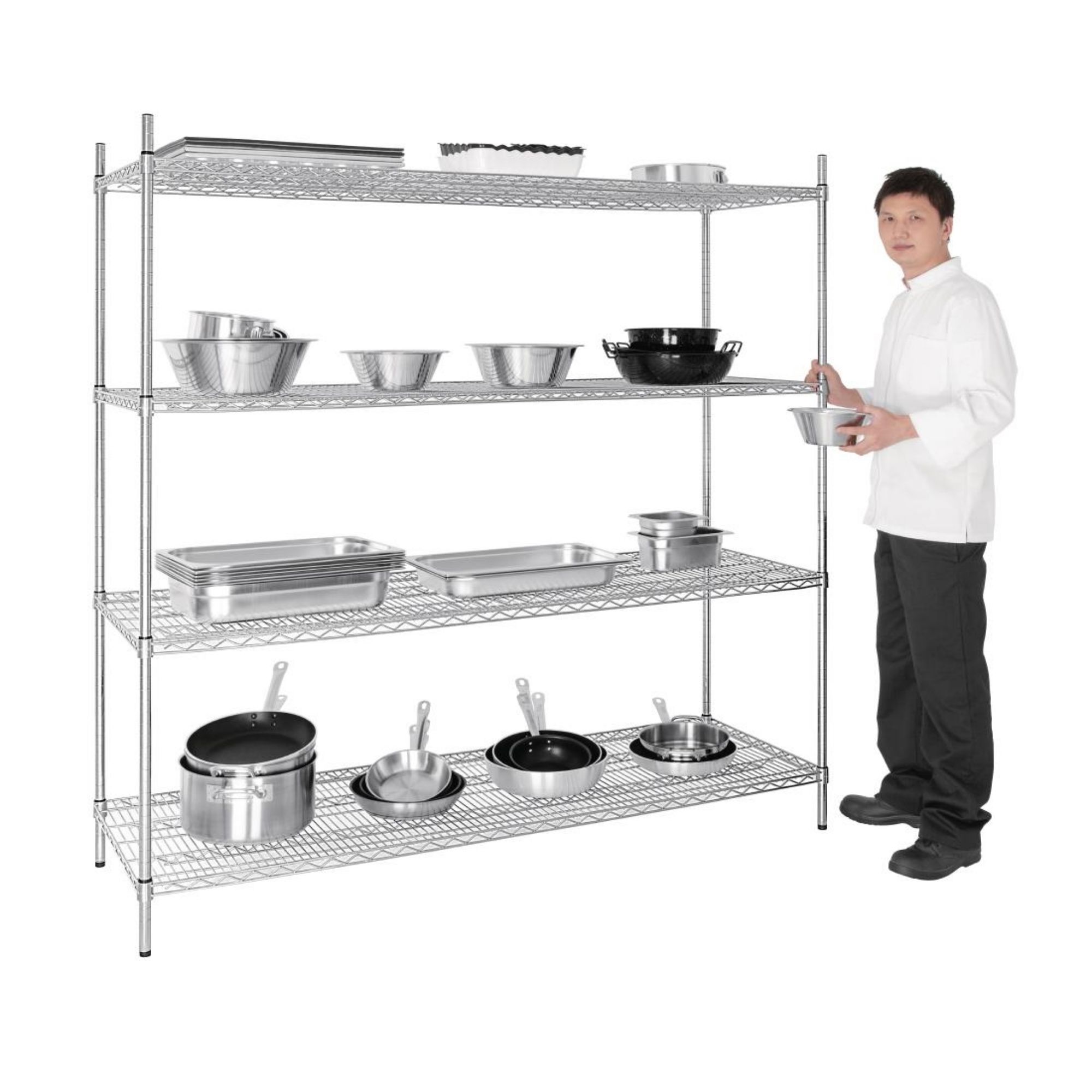 Picture of Vogue 4 Tier Wire Shelving Kit 1830x610mm