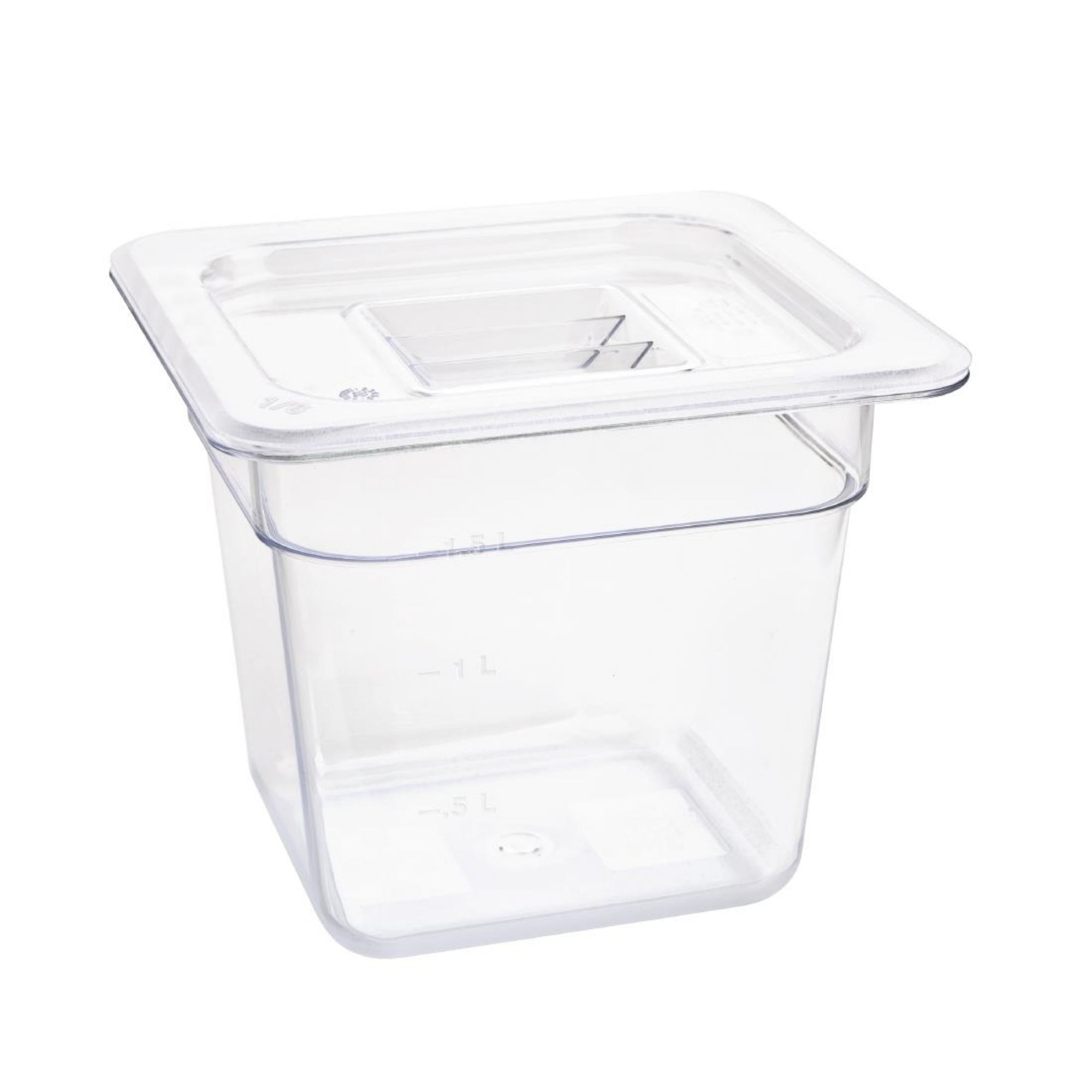 Picture of Vogue Polycarbonate 1/6 Gastronorm Container 150mm Clear