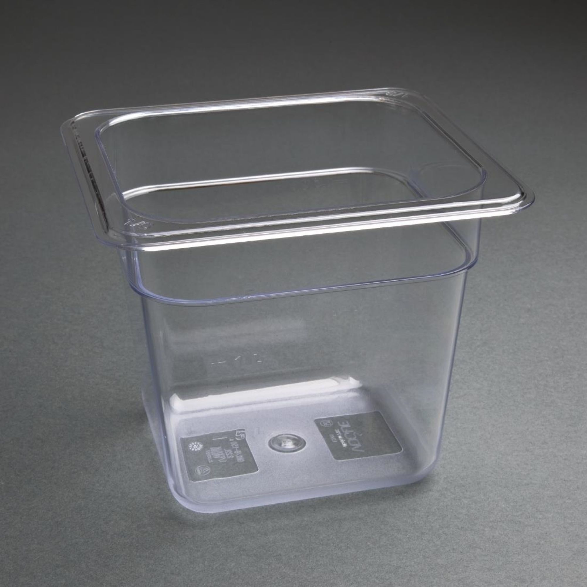 Picture of Vogue Polycarbonate 1/6 Gastronorm Container 150mm Clear