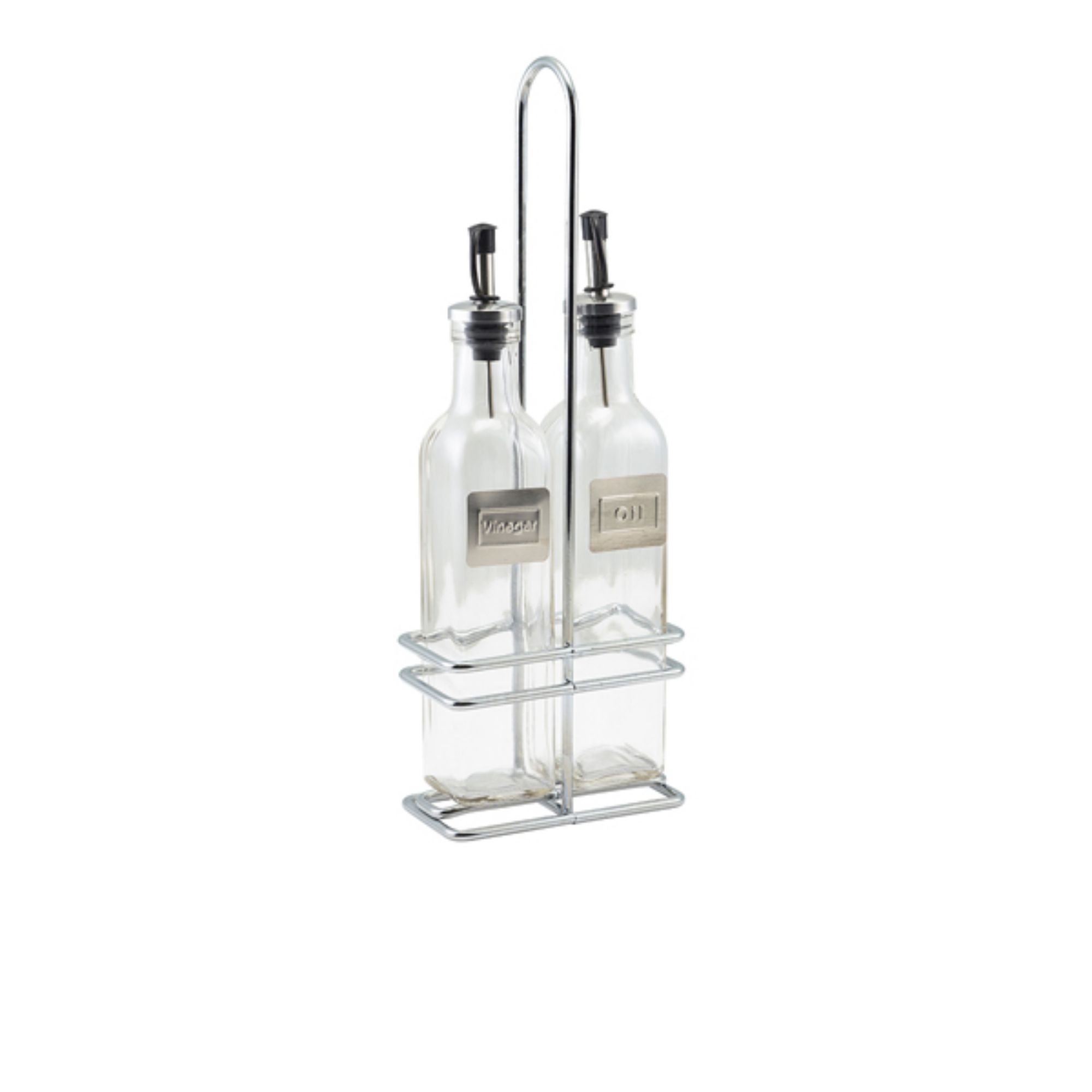 Picture of Square Glass Oil & Vinegar With Chrome Stand - 2016