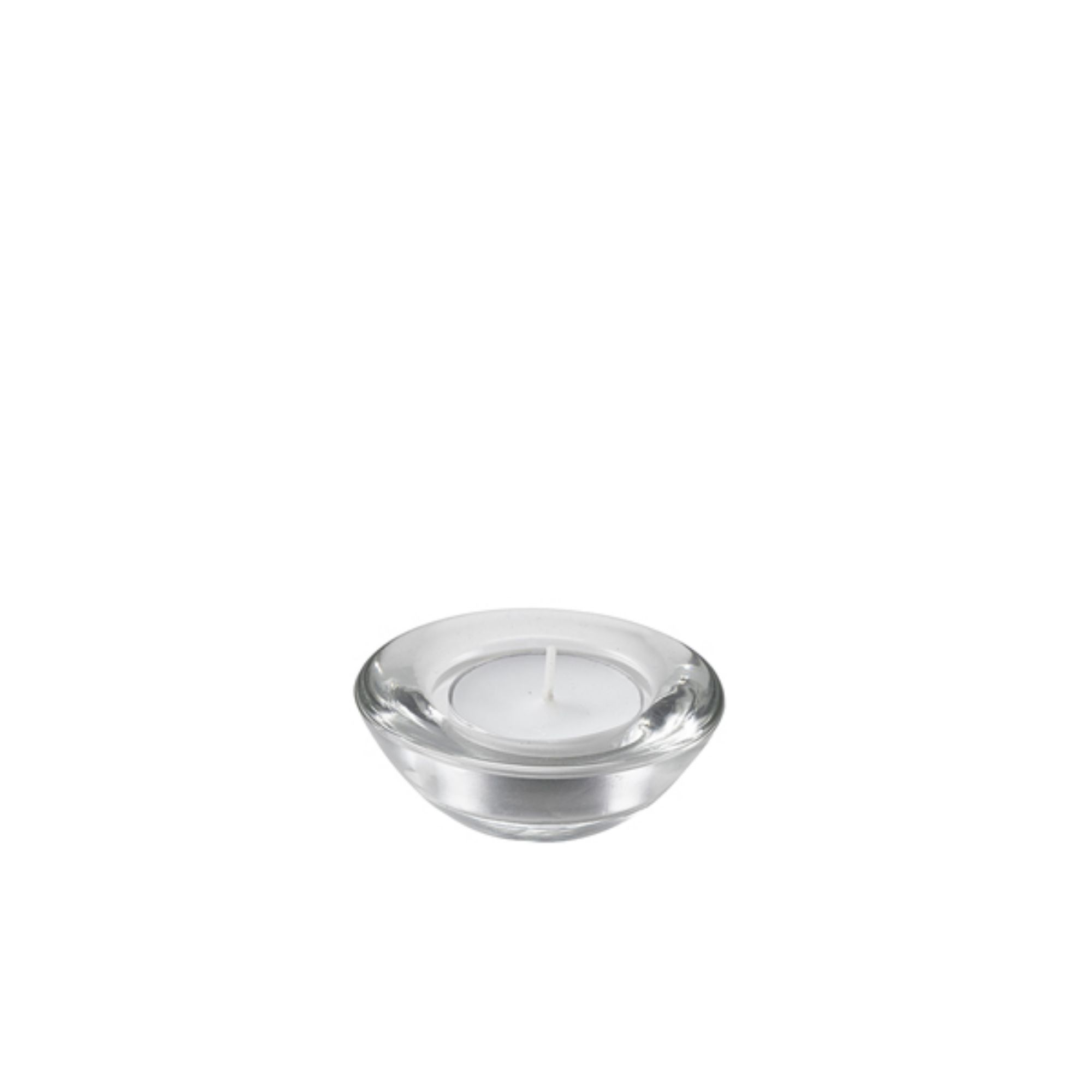 Picture of Genware Glass Round Tealight Holder 75mm Dia - TLH7