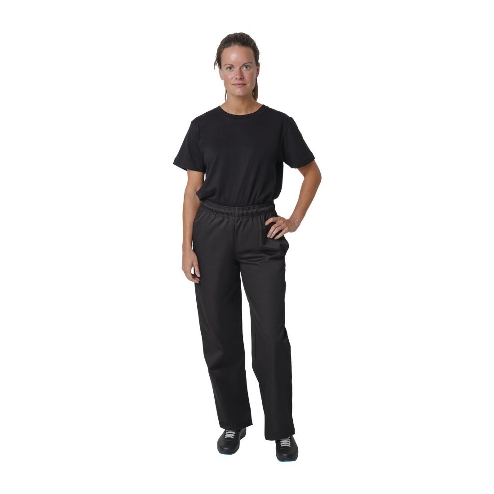 Picture of Whites Vegas Chef Trousers Polycotton Black S (5 Pack)